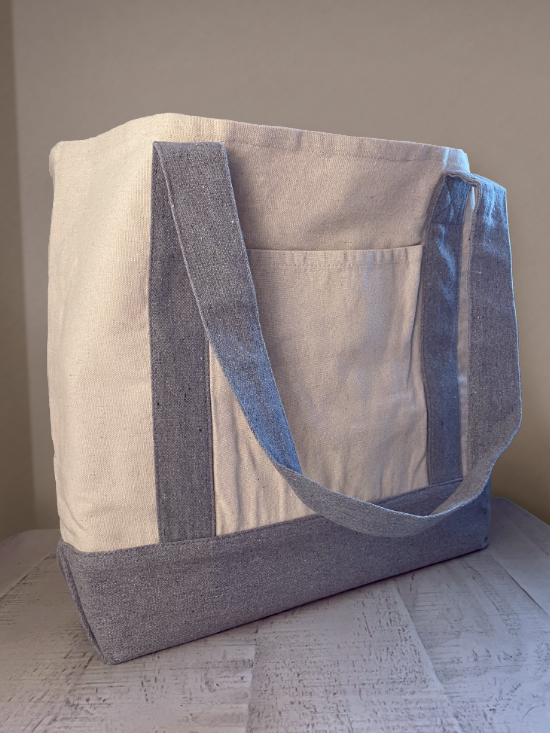 Large Canvas Tote - Customizable Design