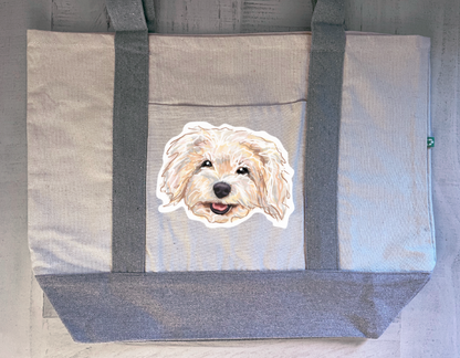 Large Canvas Tote - Customizable Design